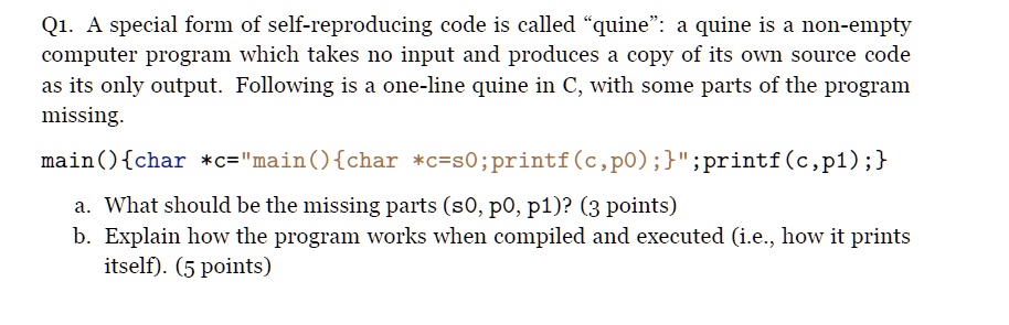 C Program which prints itself