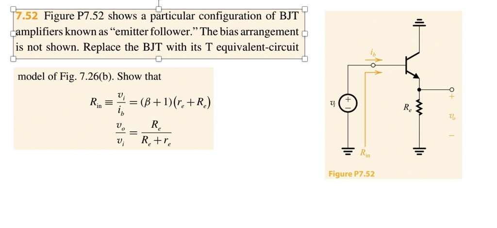 SOLVED: 7.52 Figure P7.52 Shows A Particular Configuration Of BJT ...