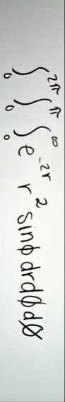 int02pi int0pi int0infty e 2r r2 sinphi dr dphi dtheta 39476