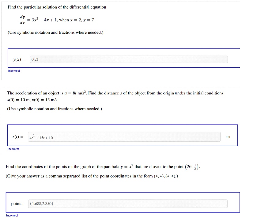 1) Find the particular solution of the differential equation (dy)/(dx ...
