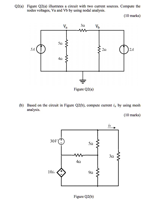 SOLVED: Q2(a) Figure Q2(a) Illustrates A Circuit With Two Current ...