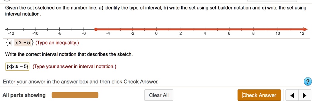 Solved Given The Set Sketched On The Number Line A Identify The Type