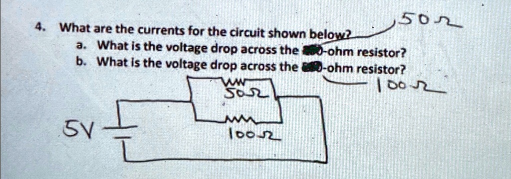 What are the currents for the circuit shown below? a. What is the ...