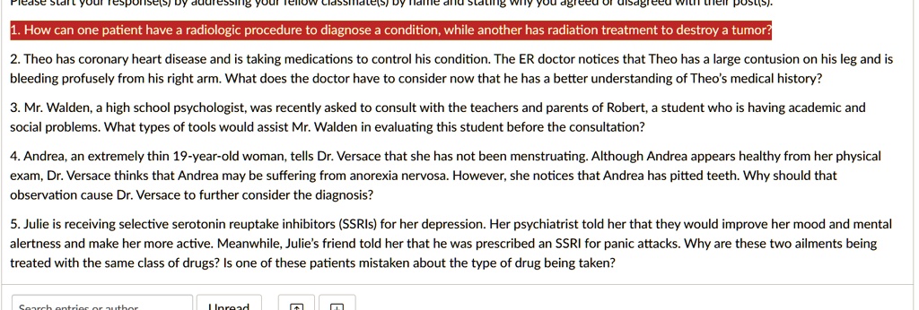 1 how can one patient have a radiologic procedure to diagnose a