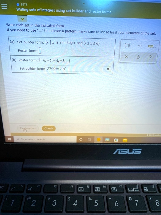 SOLVED SETS Writing sets of integers using setbuilder and roster