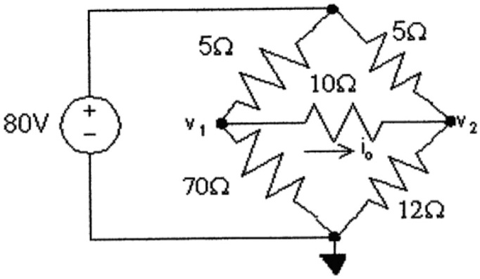 SOLVED: A. Use node-equations method to determine the voltages v1 and ...