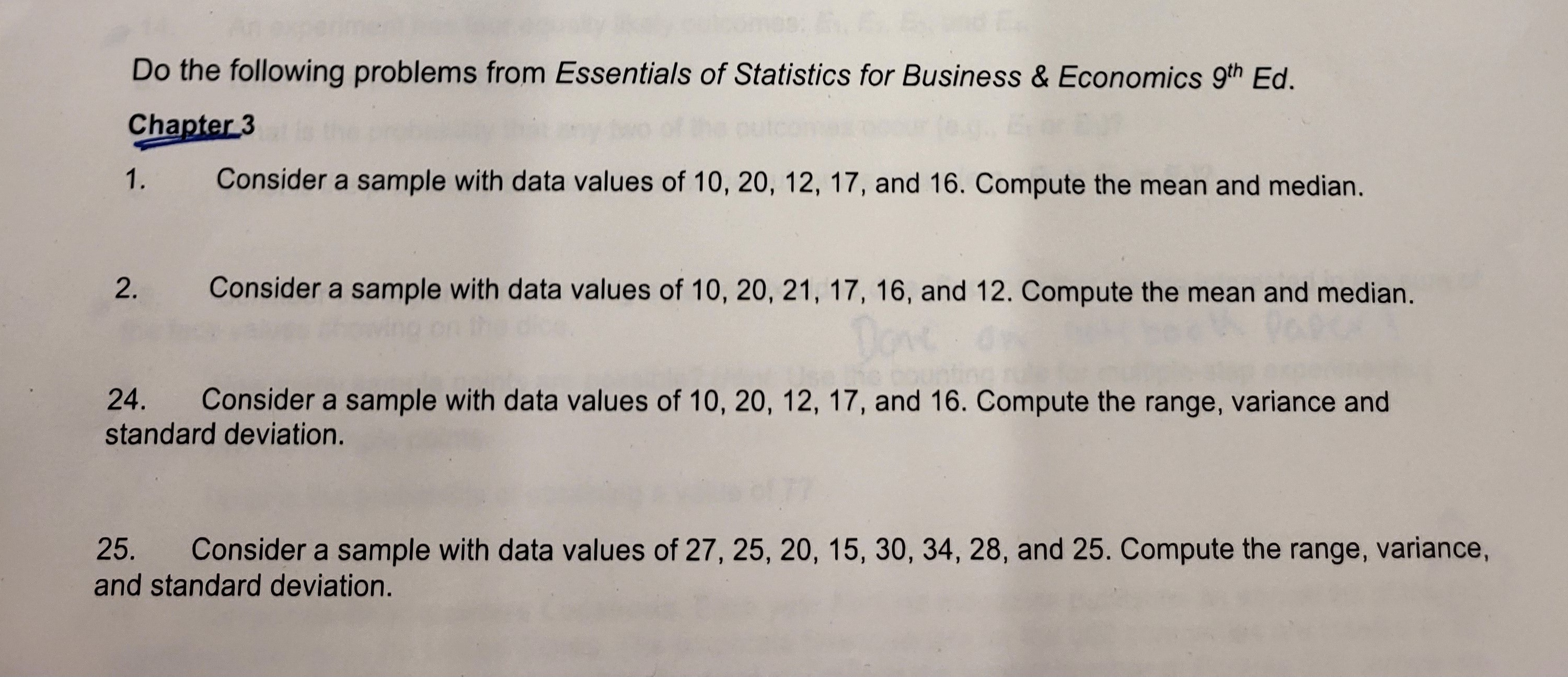 SOLVED: Do The Following Problems From Essentials Of Statistics For ...