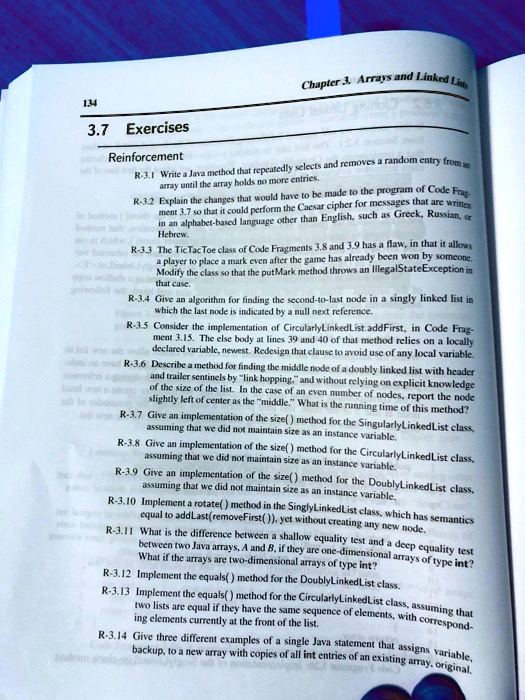 VIDEO solution: 3.7 Exercises Reinforcement array until the array holds ... image.