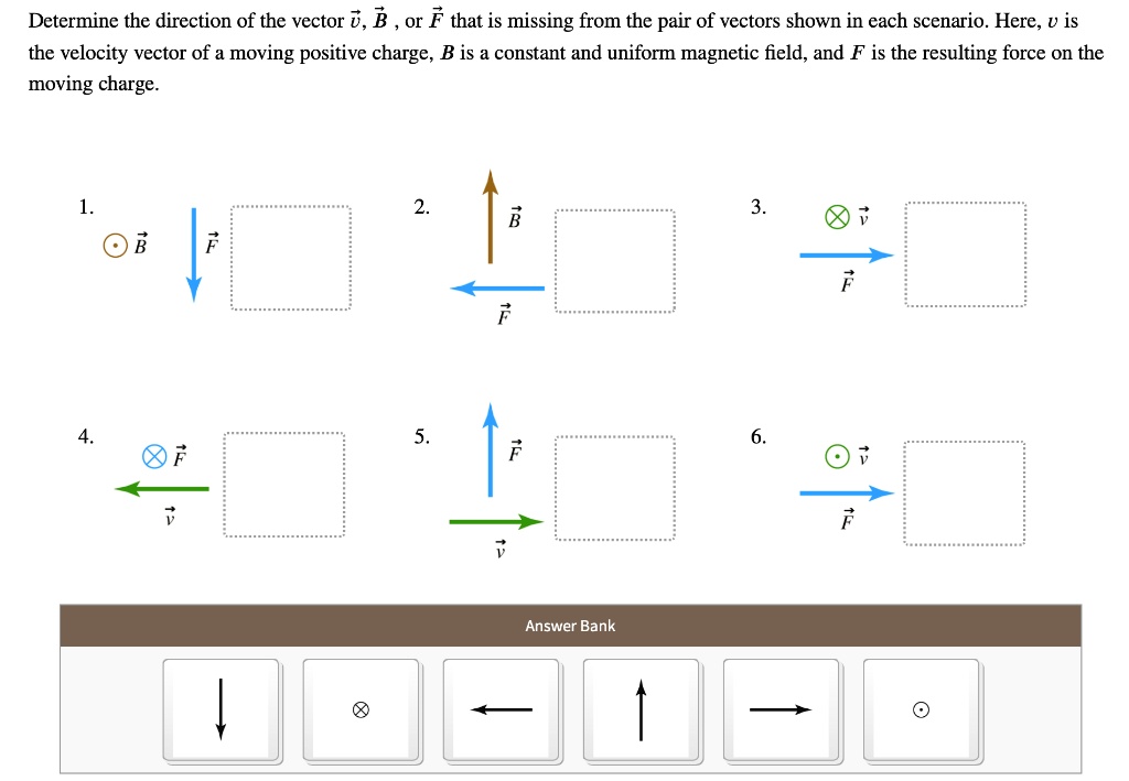 SOLVED: Determine the direction of the vector U, B Or F that is missing ...