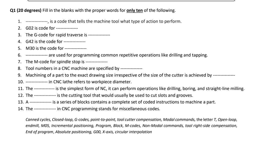 Solved Q2: The following NC program machines an alphabetic