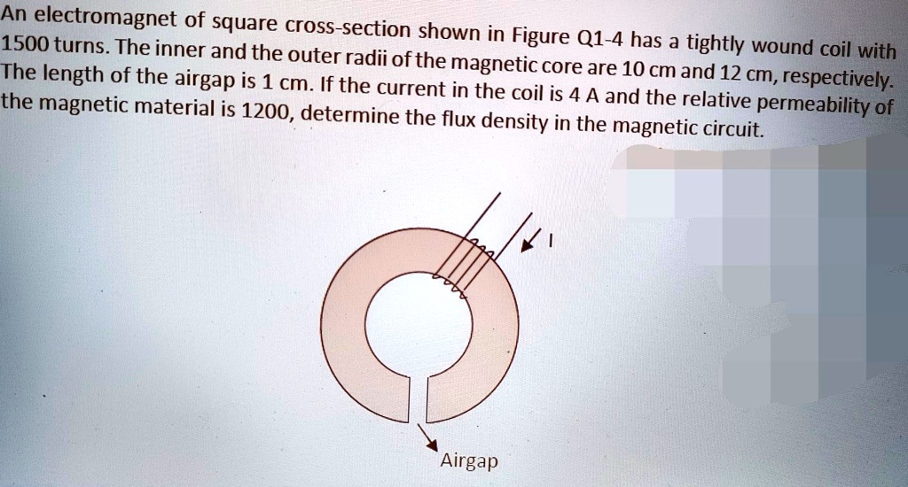 Solved Determine The Flux Density In The Magnetic Circuit An