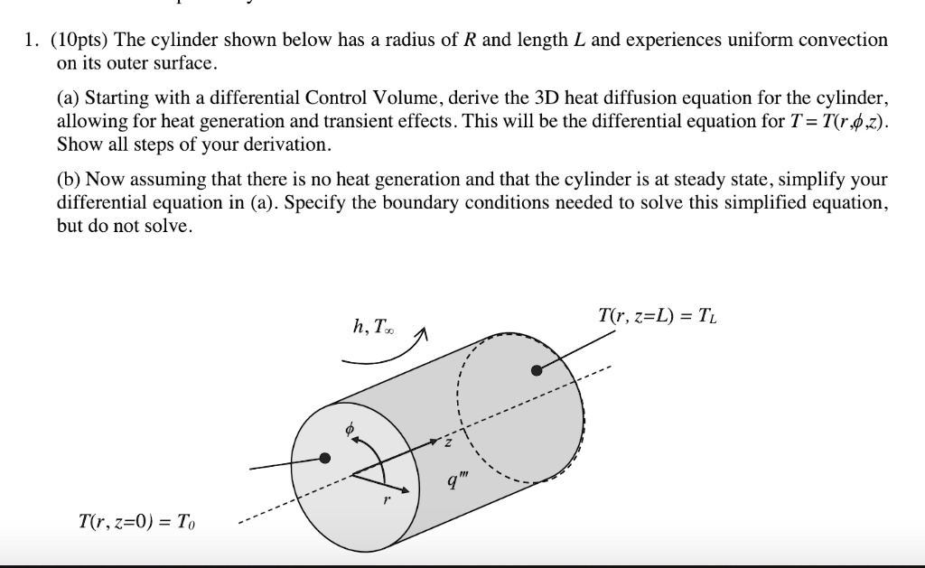 SOLVED: 1. (10pts) The cylinder shown below has a radius of R and ...