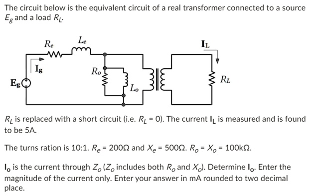The circuit below is the equivalent circuit of a real...