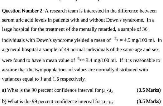 a research team is interested in the difference between serum