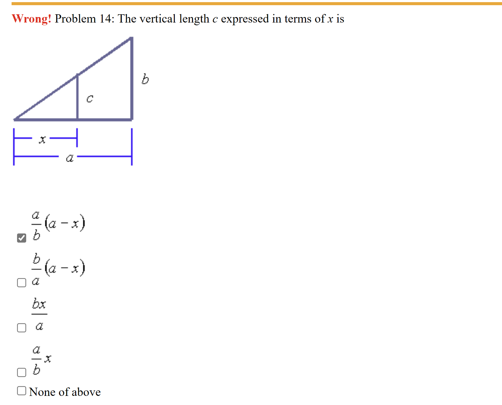 In Terms Of X