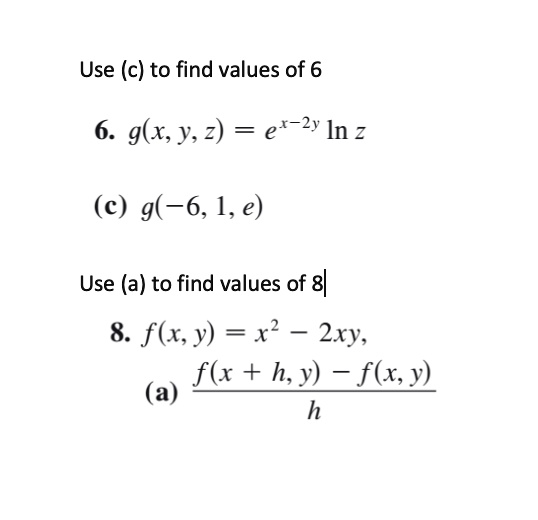Use C To Find Values Of 66 G X Y 2 Et 2y In Z C Itprospt