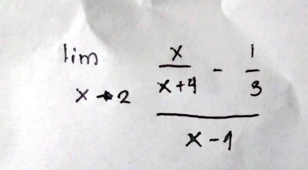 limx →2 ((x)/(x+4) - (1)/(3))/(x-1)