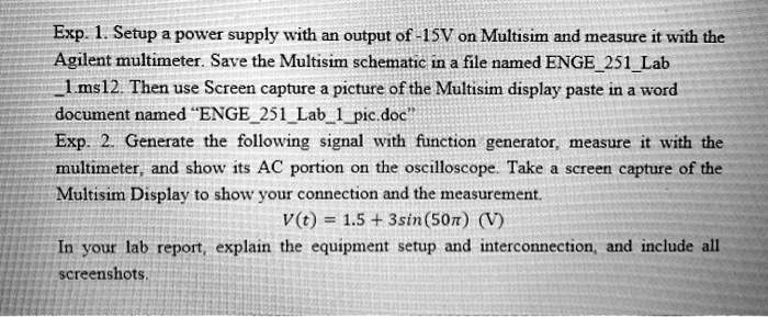 VIDEO solution: Using Multisim Exp. 1: Set up a power supply with an ...