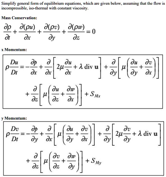 SOLVED: Simplify general form of equilibrium equations, which are given ...