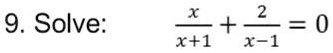 9 solve x 2 0 xl 1 1 47595