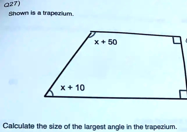 Wegeplatten 50 X 50 X 5 Cm Für Schirmständer 027) Shown is a trapezium X + 50 X+ 10 Calculate the size of the
