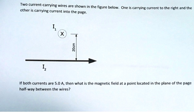 Solved Two Current Carrying Wires Are Shown In The Figure Below One Other Carrying Carrying 6657