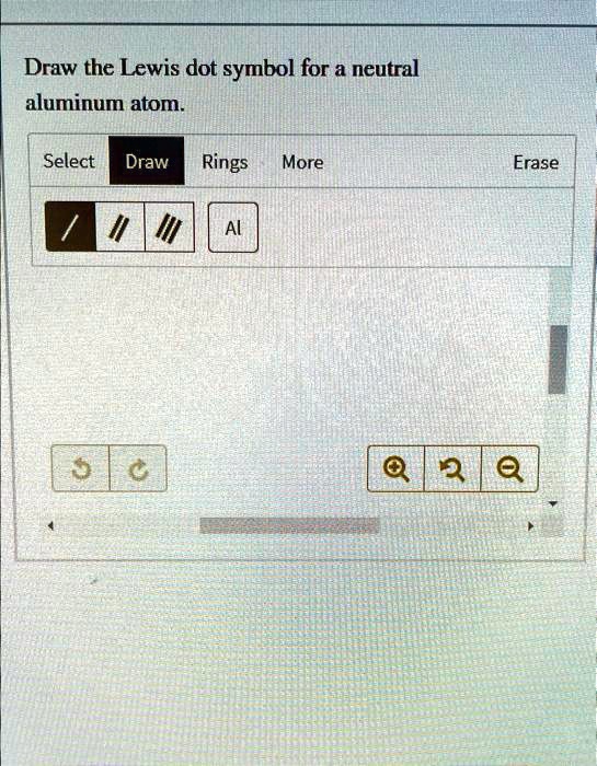 SOLVED: Draw the Lewis dot symbol for a neutral aluminum atom. Select ...