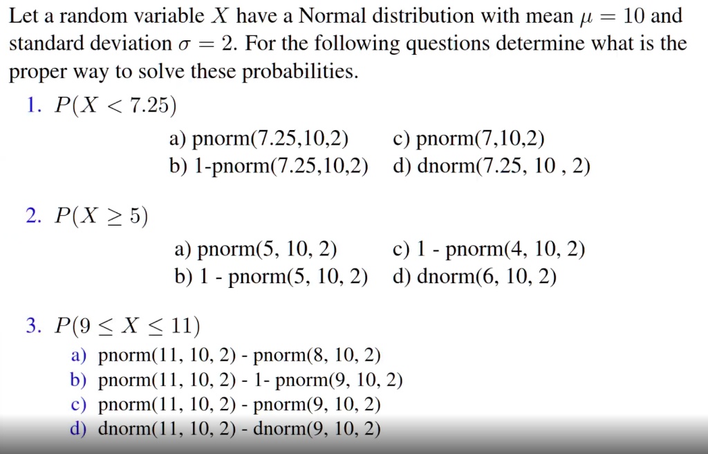 SOLVED: Let A Random Variable X Have A Normal Distribution With Mean P ...