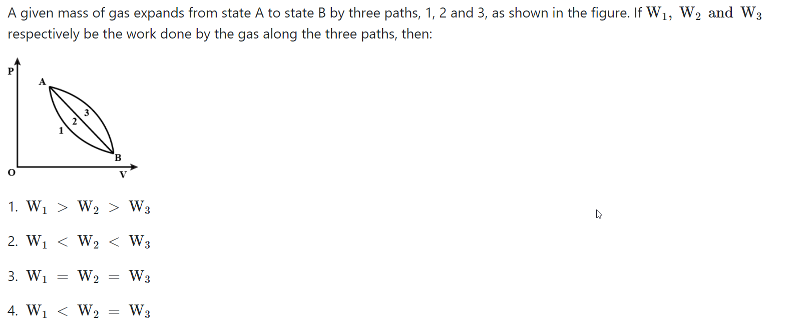 SOLVED: A Given Mass Of Gas Expands From State A To State B By Three ...