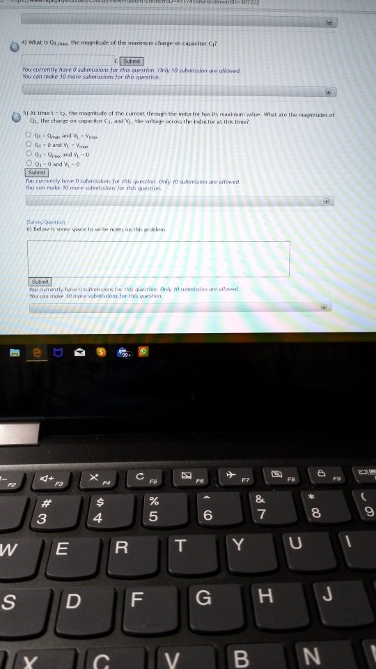 Solved That Waumlt Capacitoc 7 Lsutut Cutren Ig Nc E 0 Subminios Or Thi Mjesllan Talo Vono Alblisjg Nit Nltmn Cusmnioj G Sial Linic Uar Caam Nianunmm Cutem Utouuh Ihc Iniuctor Has Il5 Mwd