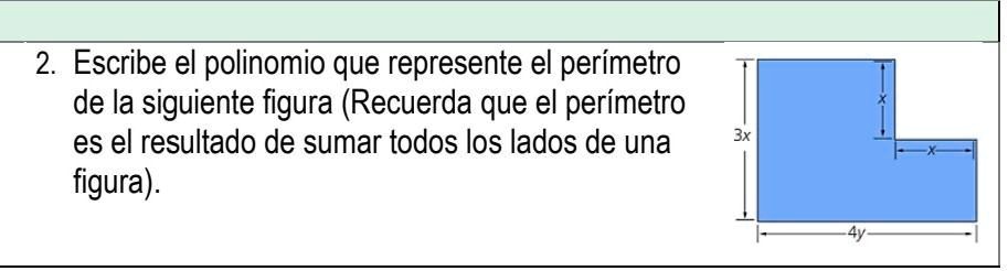 SOLVED: 2. Escribe el Polinomio :) 2 Escribe el polinomio que ...