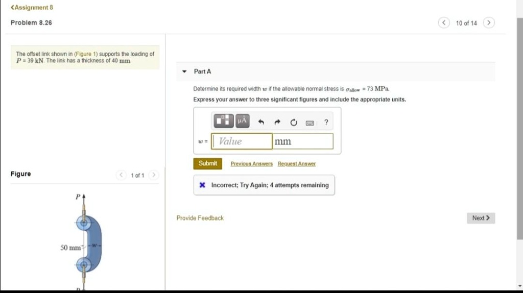 Assignment 8 Problem 8.26 10 of 14 The offset link shown in Figure 1 ...