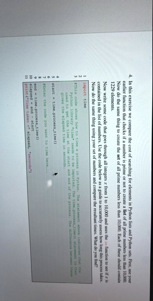 4 in this exercise we compare the cost of searching for elements in ...