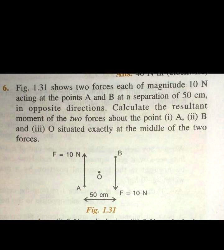 SOLVED: 'Fig 1.35 Shows Two Forces Each Of Magnitude 10 N Acting At The ...