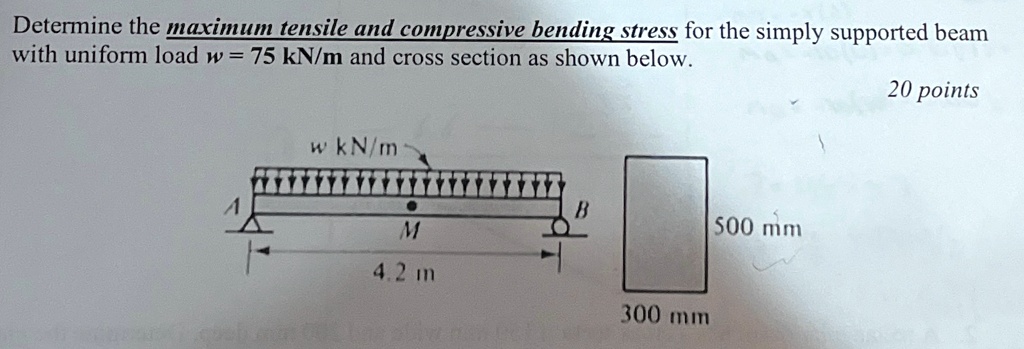 Determine the maximum tensile and compressive bending stress for the ...