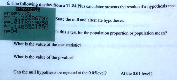 6 The Following Display From Ti 84 Plus Calculator P Itprospt