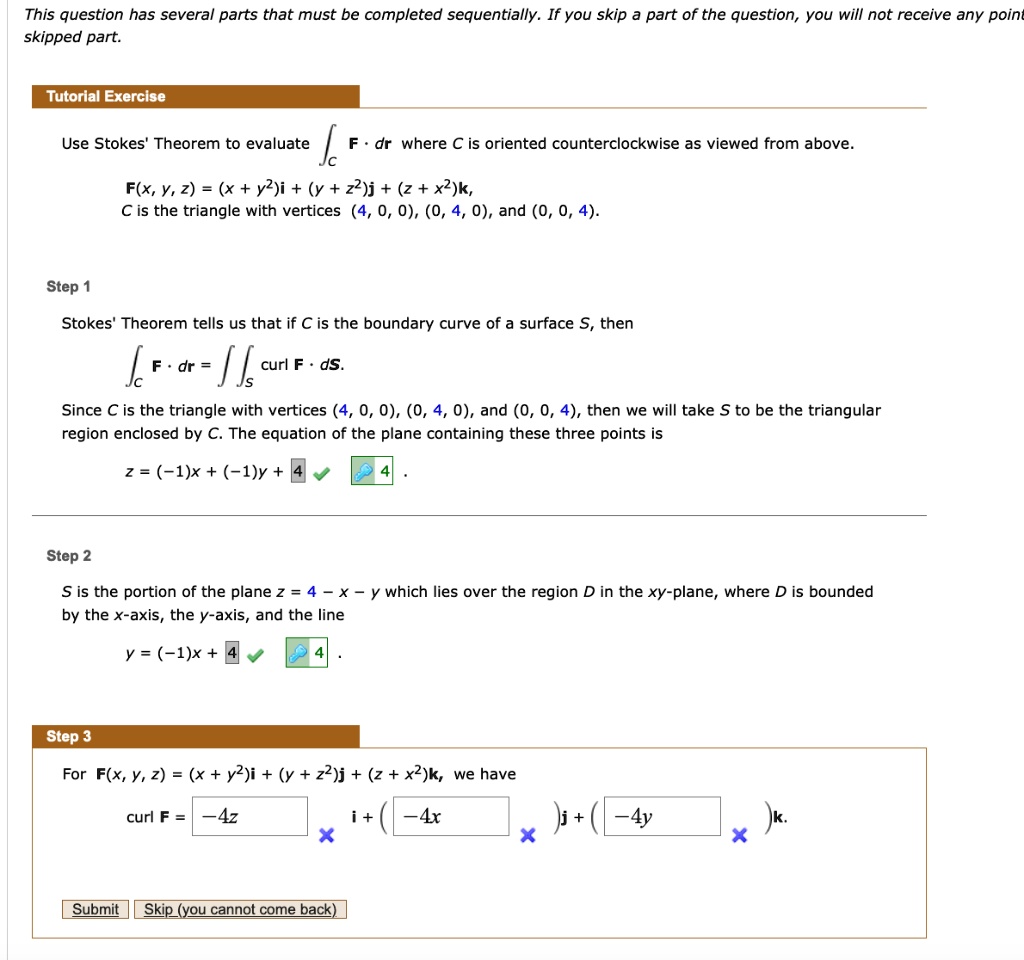 SOLVED:This question has several parts that must be completed ...