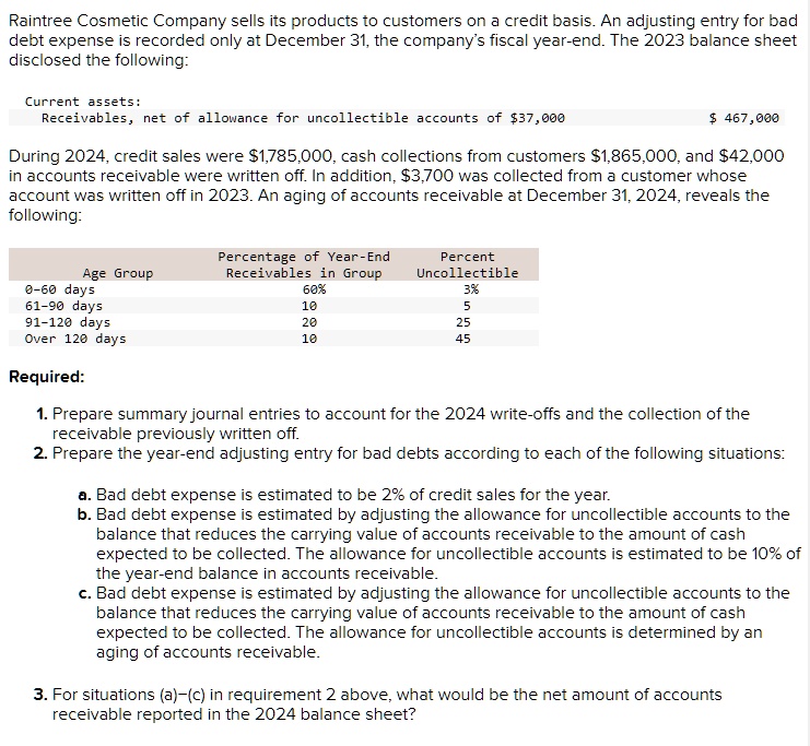 SOLVED Texts For 1 Required Journal entry Record accounts receivable