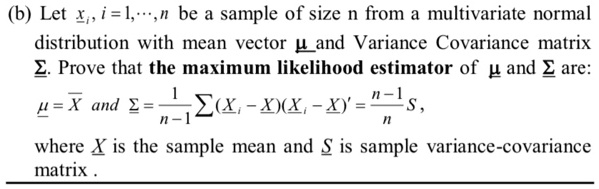 SOLVED: (b) Let X1, X2, ..., Xn be a sample of size n from a ...