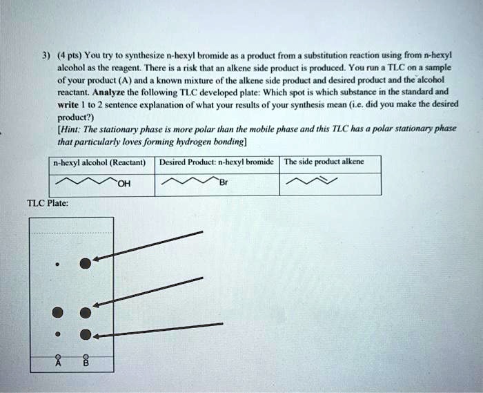 SOLVED(4 pts) You ty t0 synthesize hexyl bromide a5 product [tom