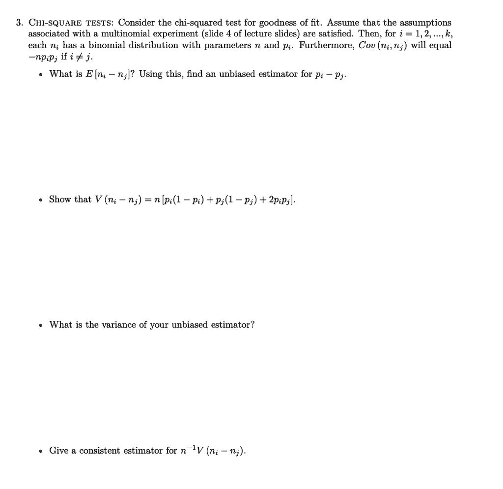 Solved Chi Square Tests Consider The Chi Squared Test For Goodness Of Fit Assume That The 2023