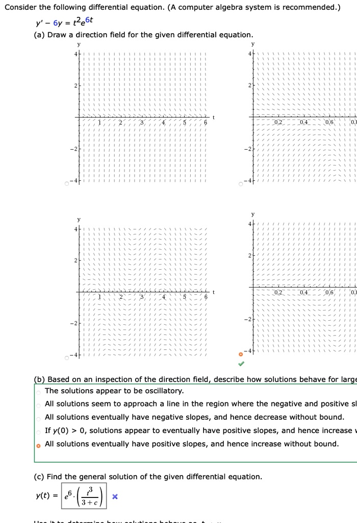 consider the following differential equation a computer algebra system ...