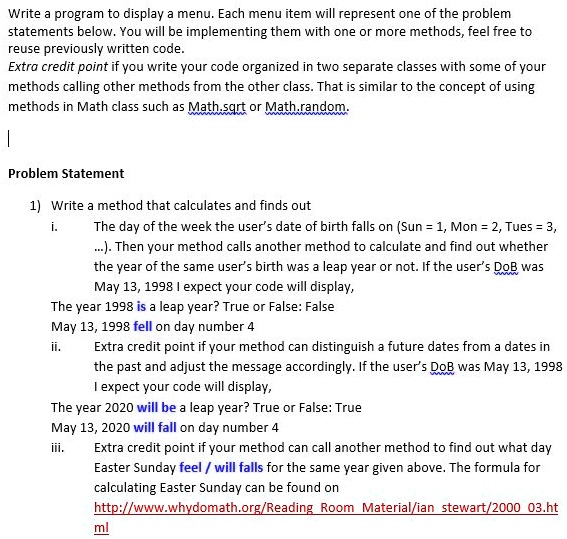 Solved 1. Problem Description Write a program that will