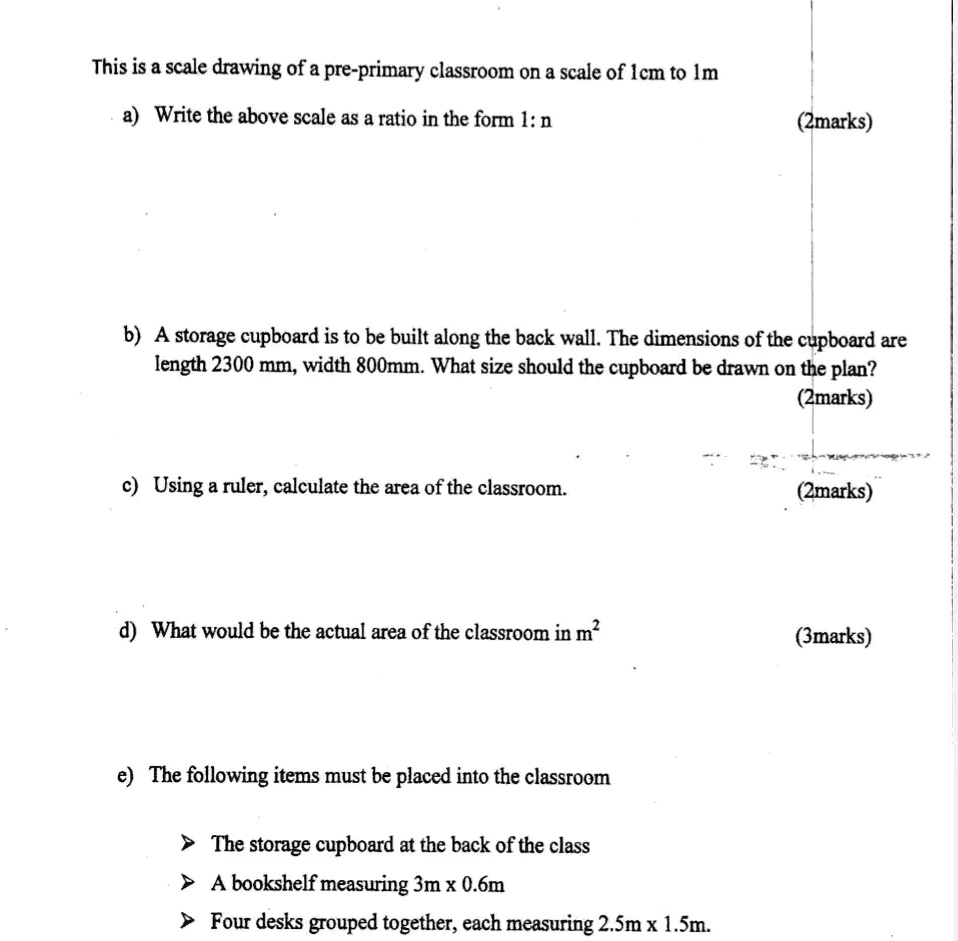 solved-this-is-a-scale-drawing-of-a-pre-primary-classroom-on-a-scale