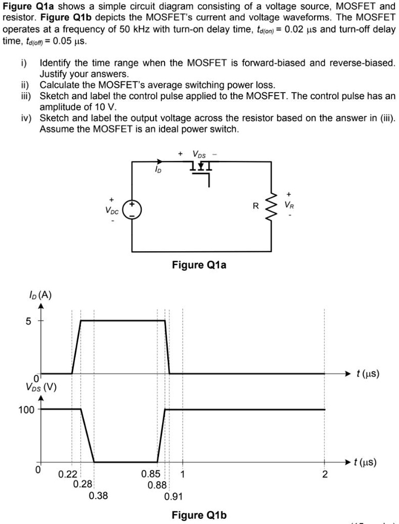 Figure Q1a shows a simple circuit diagram consisting of a voltage ...