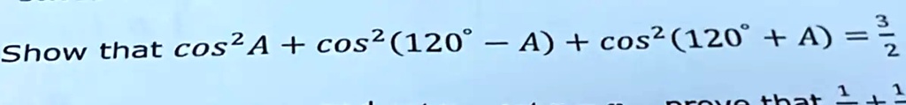 Sin 2 120 Cos 2 120 www.numerade.com