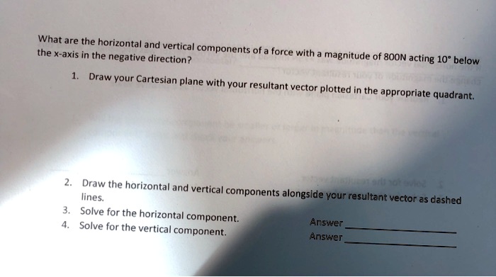 SOLVED:What = are the horizontal and vertical components of the x-axis ...