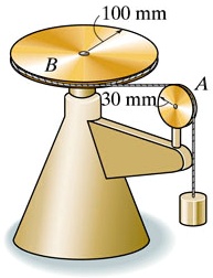 The Assembly Consists Of A 3-kg Pulley A And 10-kg Pulley B. Neglect ...