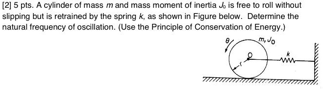 SOLVED: HW help 25 pts.A cylinder of mass m and mass moment of inertia ...