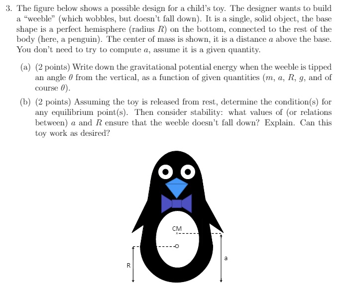 SOLVED: 3. The figure below shows a possible design for a child's toy ...